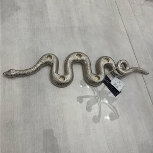 NWT HomeGoods Rachel Zoe Metal Silver Snake West Elm Anthro Dupe Candle Holder